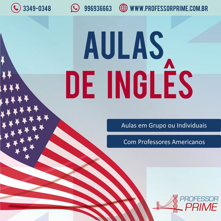 Banner de aulas de inglês online