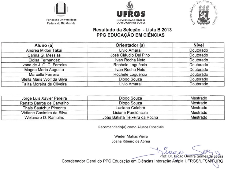 ResultadoSelecaoPPG-EducacaoCiencias2013-B